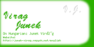 virag junek business card